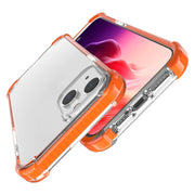 For iPhone 15 Four-corner Shockproof TPU Hybrid Acrylic Phone Case(Orange)