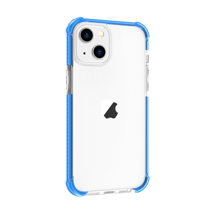 For iPhone 15 Four-corner Shockproof TPU Hybrid Acrylic Phone Case(Blue)