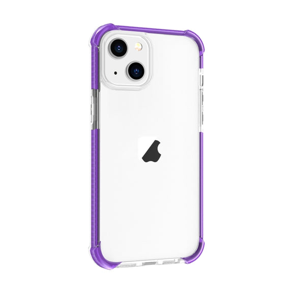 For iPhone 15 Four-corner Shockproof TPU + Acrylic Phone Case(Purple)