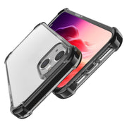 For iPhone 15 Four-corner Shockproof TPU + Acrylic Phone Case(Black)