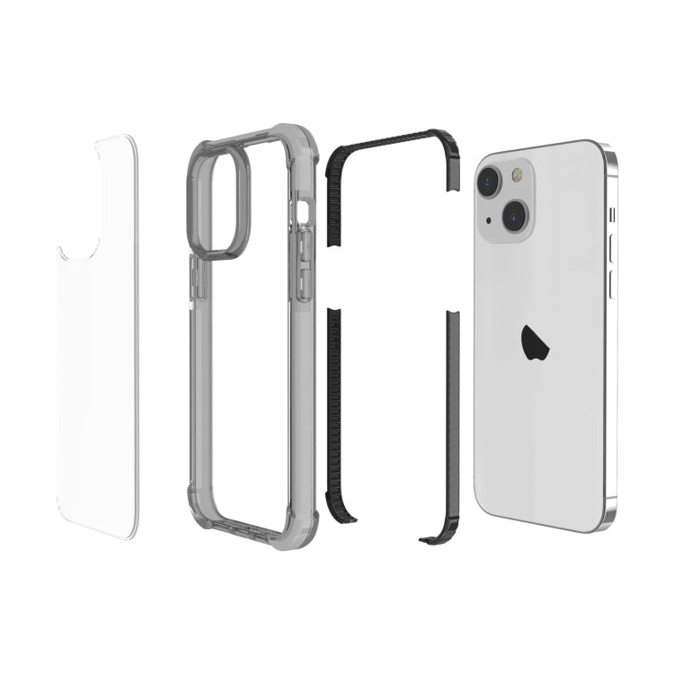 For iPhone 15 Four-corner Shockproof TPU + Acrylic Phone Case(Black) - iPhone 15 Cases by PMC TechLife | Online Shopping South Africa | PMC TechLife