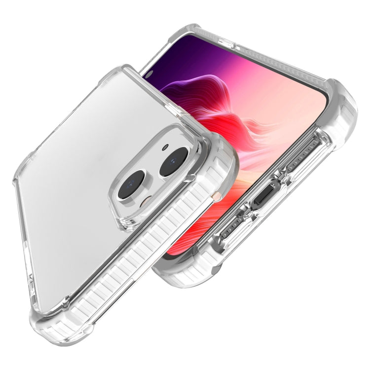 For iPhone 15 Four-corner Shockproof TPU + Acrylic Phone Case(Transparent)