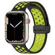 For Apple Watch 2 42mm Magnetic Buckle Silicone Watch Band(Black Limes) - Watch Bands by PMC TechLife | Online Shopping South Africa | PMC TechLife