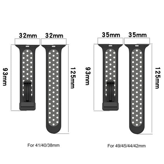 For Apple Watch 4 40mm Magnetic Buckle Silicone Watch Band(Pink White)