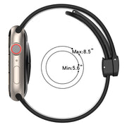 For Apple Watch 3 42mm Magnetic Buckle Silicone Watch Band(Pink White)