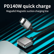 140W Type-C to Magsafe 3 Magnetic Charging Cable, Length:2m(Silver)