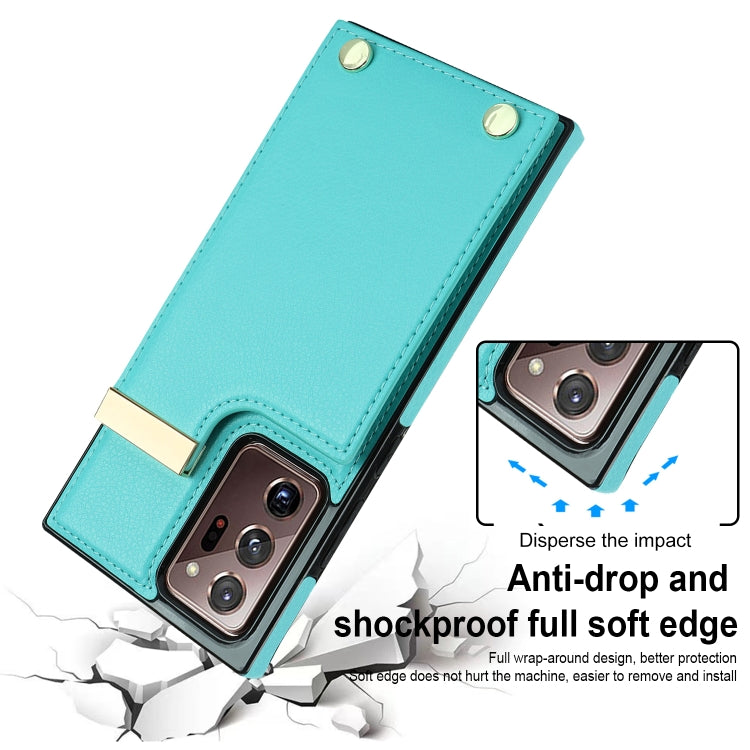 For Samsung Galaxy Note20 Ultra Metal Buckle Card Slots Phone Case(Green) - free shipping - PMC TechLife - Order now!
