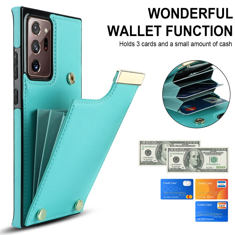 For Samsung Galaxy Note20 Ultra Metal Buckle Card Slots Phone Case(Green) - free shipping - PMC TechLife - Order now!
