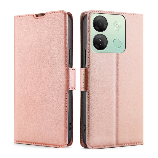For Infinix Smart 7 HD Ultra-thin Voltage Side Buckle Horizontal Flip Leather Phone Case(Rose Gold) - free shipping - PMC Jewellery - Order now!