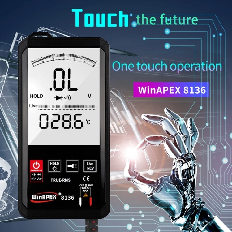 WinAPEX Smart Touch Screen Digital Multimeter, Model:8136 - free shipping - PMC Jewellery - Order now!