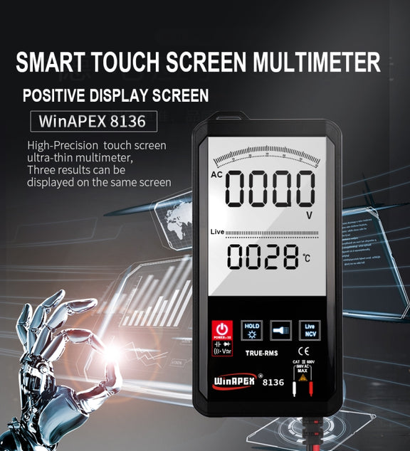 WinAPEX Smart Touch Screen Digital Multimeter, Model:8136