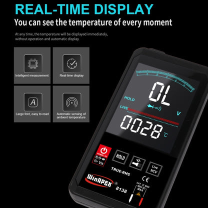 WinAPEX Smart Touch Screen Digital Multimeter, Model:8138 - Digital Multimeter by WinAPEX | Online Shopping South Africa | PMC Jewellery | Buy Now Pay Later Mobicred