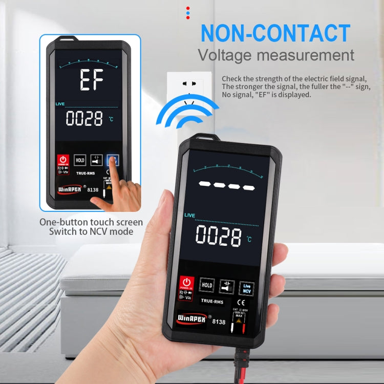 WinAPEX Smart Touch Screen Digital Multimeter, Model:8138 - Digital Multimeter by WinAPEX | Online Shopping South Africa | PMC Jewellery | Buy Now Pay Later Mobicred