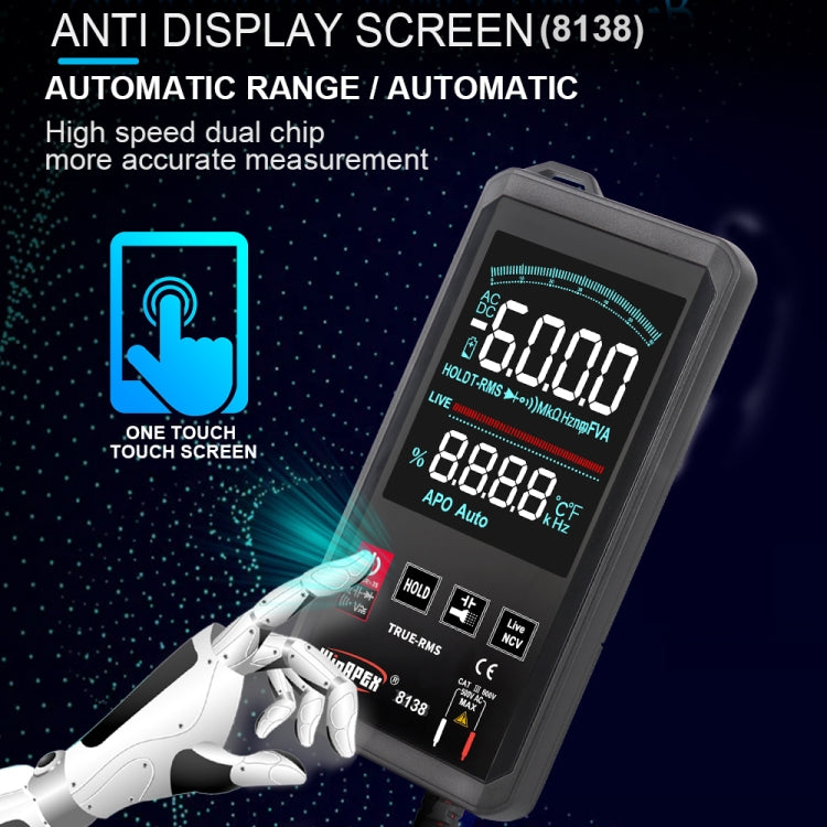 WinAPEX Smart Touch Screen Digital Multimeter, Model:8138 - Digital Multimeter by WinAPEX | Online Shopping South Africa | PMC Jewellery | Buy Now Pay Later Mobicred