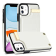 For iPhone 11 Metal Buckle Card Slots Phone Case(White) - free shipping - PMC TechLife - Order now!