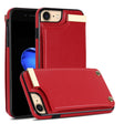 For iPhone SE 2022 / 2020 / 8 / 7 Metal Buckle Card Slots Phone Case(Red) - free shipping - PMC TechLife - Order now!