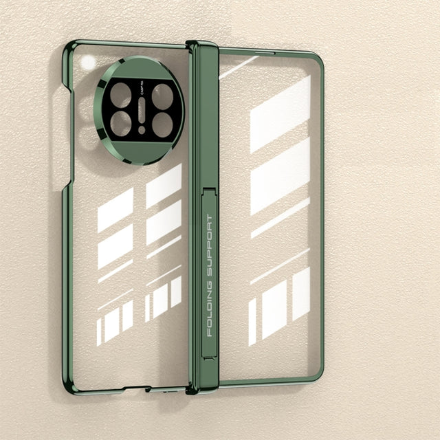 For Huawei Mate X3 GKK Integrated Hinge Folding Phone Case with Holder(Green)