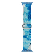 For Apple Watch 38mm Painted Pattern Nylon Replacement Watch Band(Ocean Blue)