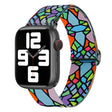 For Apple Watch SE 2023 44mm Painted Pattern Nylon Replacement Watch Band(Geometric Rainbow) - Watch Bands by PMC TechLife | Online Shopping South Africa | PMC TechLife