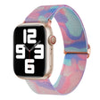 For Apple Watch 9 41mm Painted Pattern Nylon Replacement Watch Band(Water Fluid) - Watch Bands by PMC TechLife | Online Shopping South Africa | PMC TechLife