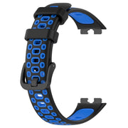 For Huawei Band 8 Two Color Silicone Replacement Watch Band(Black Blue)