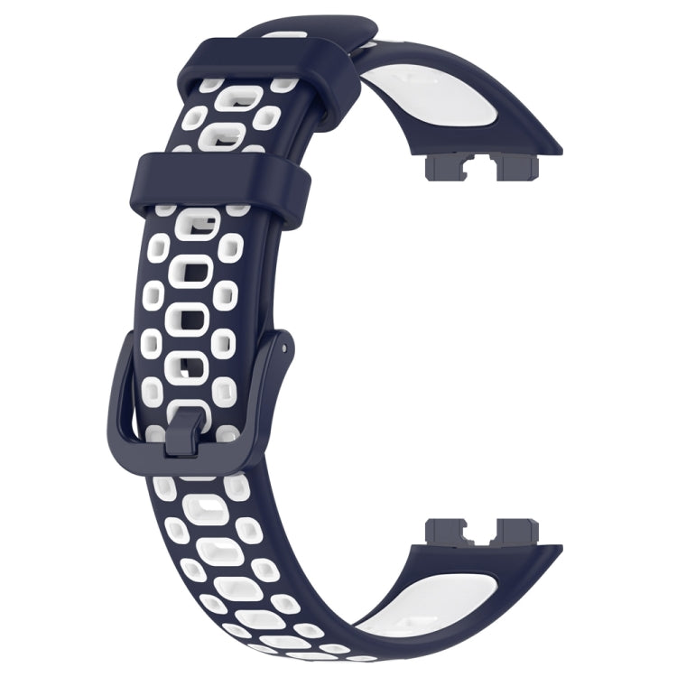 For Huawei Band 8 Two Color Silicone Replacement Watch Band(Midnight Blue White) - Watch Bands by PMC TechLife | Online Shopping South Africa | PMC TechLife