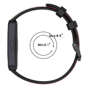 For Huawei Band 8 Two Color Silicone Replacement Watch Band(Black Blue)
