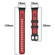 For Huawei Band 8 Two Color Silicone Replacement Watch Band(Black Blue)