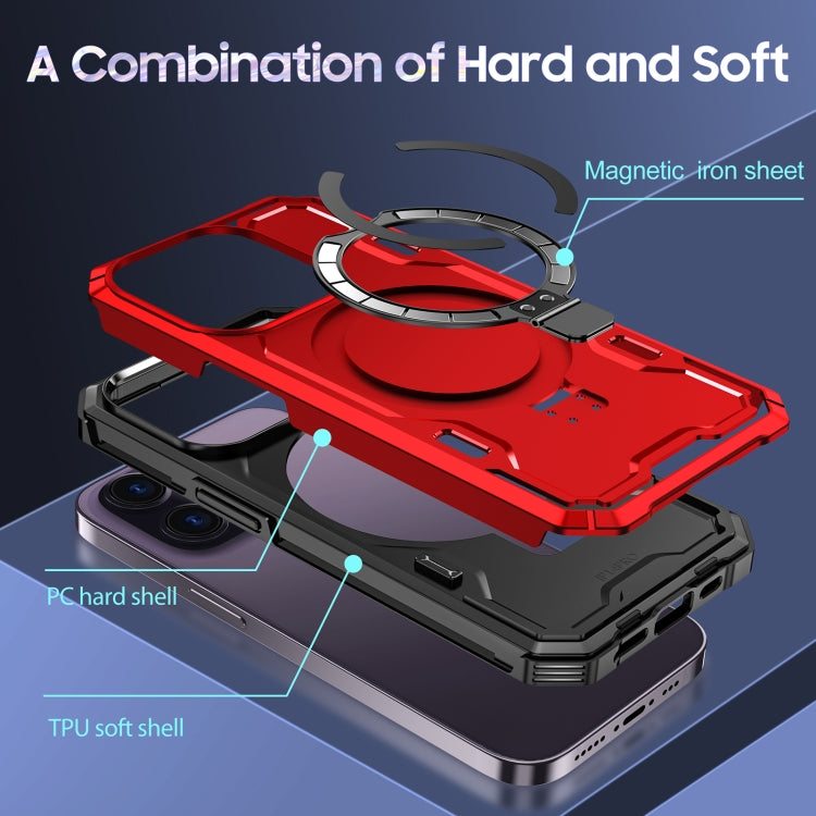 For iPhone 14 / 13 Patronus MagSafe Magnetic Holder Phone Case(Red)