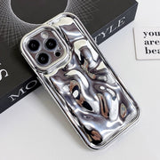 For iPhone 12 Electroplating Meteorite Texture TPU Phone Case(Silver)