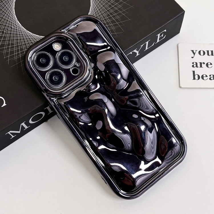 For iPhone 11 Electroplating Meteorite Texture TPU Phone Case(Black)