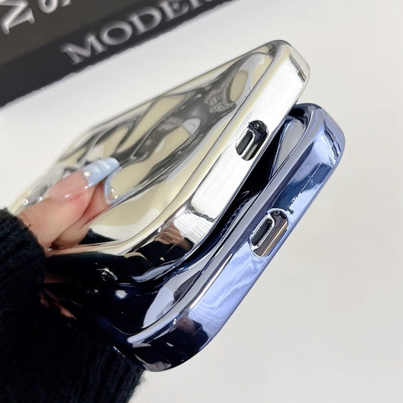 For iPhone 12 Electroplating Meteorite Texture TPU Phone Case(Silver)