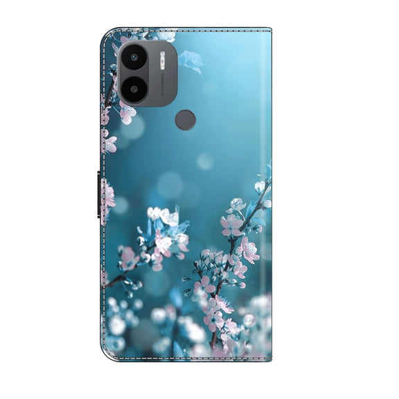 For Xiaomi Redmi A1+ / A2 / A2+ Crystal 3D Shockproof Protective Leather Phone Case(Plum Flower)
