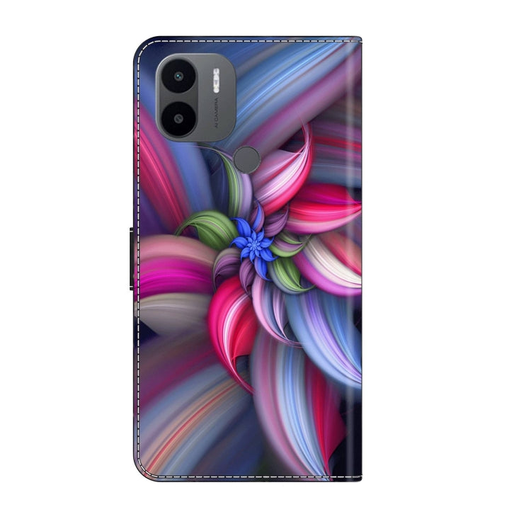 For Xiaomi Redmi A1+ / A2 / A2+ Crystal 3D Shockproof Protective Leather Phone Case(Colorful Flower)