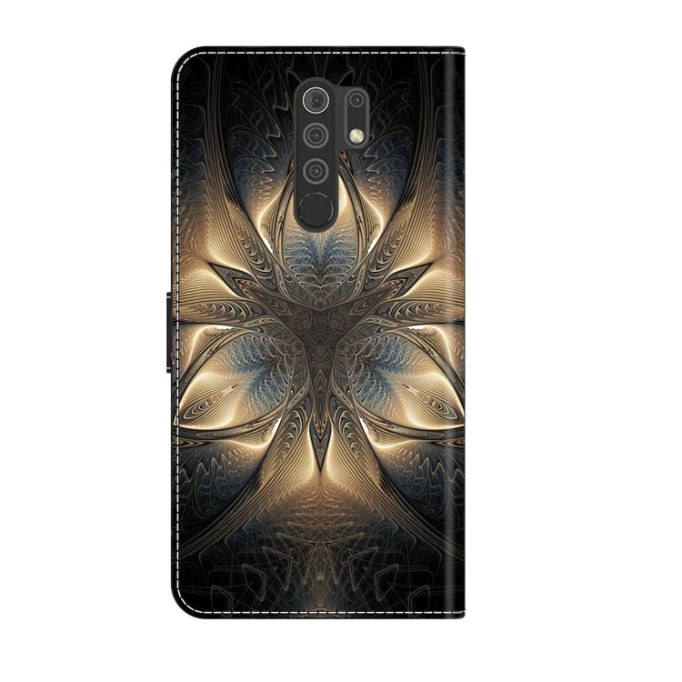 For Xiaomi Redmi 9 Crystal 3D Shockproof Protective Leather Phone Case(Luminous Building)