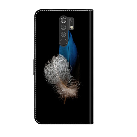 For Xiaomi Redmi 9 Crystal 3D Shockproof Protective Leather Phone Case(Two Branches)