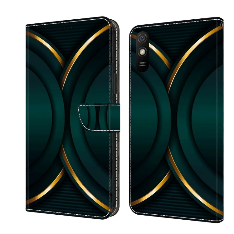 For Xiaomi Redmi 9A Crystal 3D Shockproof Protective Leather Phone Case(Gold Outline) - free shipping - PMC TechLife - Order now!