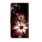 For Xiaomi Redmi 9A Crystal 3D Shockproof Protective Leather Phone Case(Fantastic Flower)
