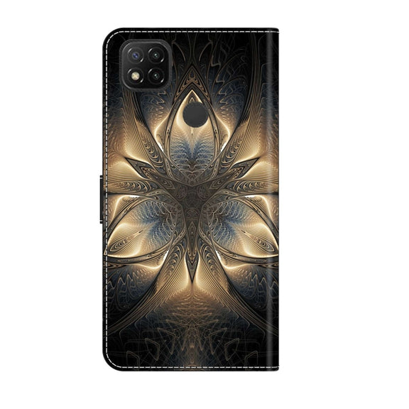 For Xiaomi Redmi 9C Crystal 3D Shockproof Protective Leather Phone Case(Luminous Building)