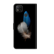 For Xiaomi Redmi 9C Crystal 3D Shockproof Protective Leather Phone Case(Two Branches)