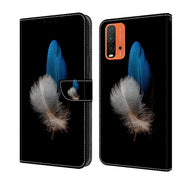 For Xiaomi Redmi 9T Crystal 3D Shockproof Protective Leather Phone Case(Two Branches)