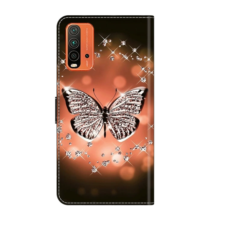 For Xiaomi Redmi 9T Crystal 3D Shockproof Protective Leather Phone Case(Crystal Butterfly) - free shipping - PMC TechLife - Order now!