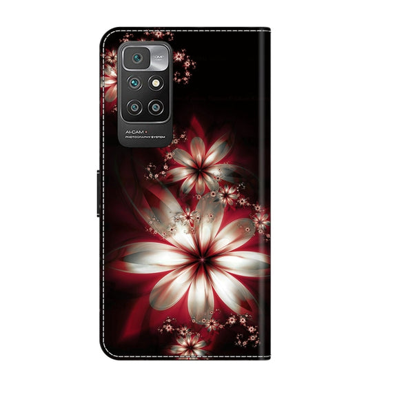 For Xiaomi Redmi 10 Crystal 3D Shockproof Protective Leather Phone Case(Fantastic Flower)