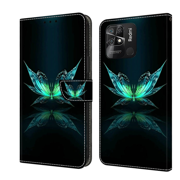 For Xiaomi Redmi 10C Crystal 3D Shockproof Protective Leather Phone Case(Reflection Dutterfly) - free shipping - PMC TechLife - Order now!