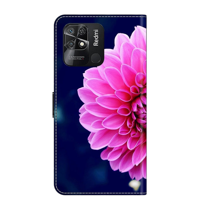 For Xiaomi Redmi 10C Crystal 3D Shockproof Protective Leather Phone Case(Pink Petals) - free shipping - PMC TechLife - Order now!