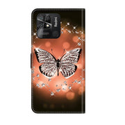 For Xiaomi Redmi 10C Crystal 3D Shockproof Protective Leather Phone Case(Crystal Butterfly)