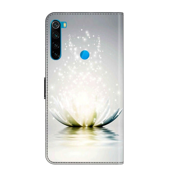 For Xiaomi Redmi Note 8 Crystal 3D Shockproof Protective Leather Phone Case(Light Lotus)