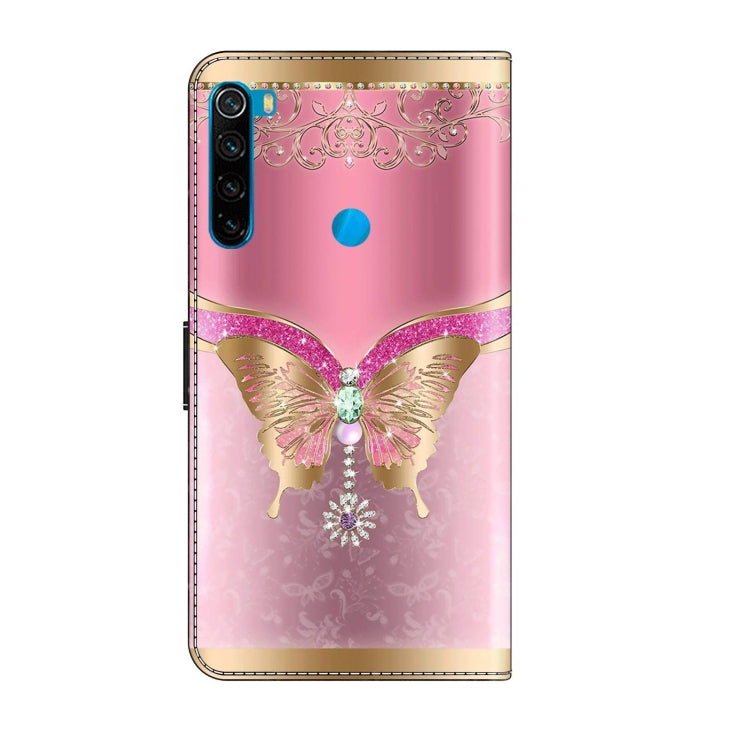 For Xiaomi Redmi Note 8 Crystal 3D Shockproof Protective Leather Phone Case(Pink Bottom Butterfly) - free shipping - PMC TechLife - Order now!