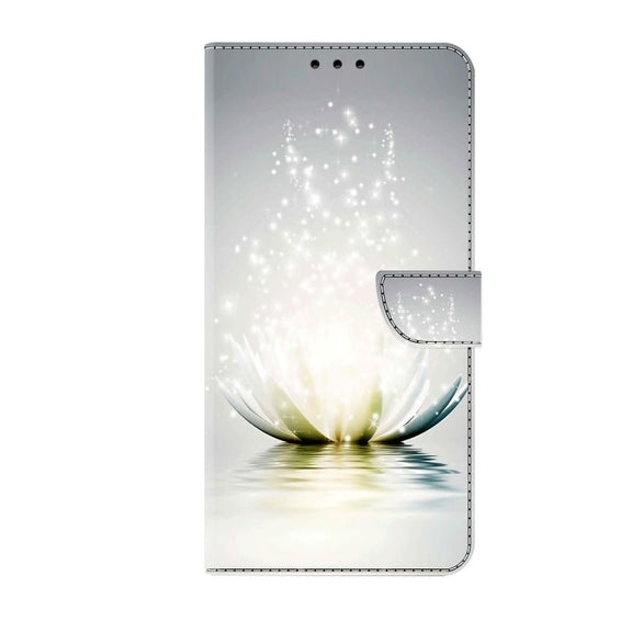 For Xiaomi Redmi Note 8 Pro Crystal 3D Shockproof Protective Leather Phone Case(Light Lotus)