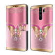 For Xiaomi Redmi Note 8 Pro Crystal 3D Shockproof Protective Leather Phone Case(Pink Bottom Butterfly) - free shipping - PMC TechLife - Order now!